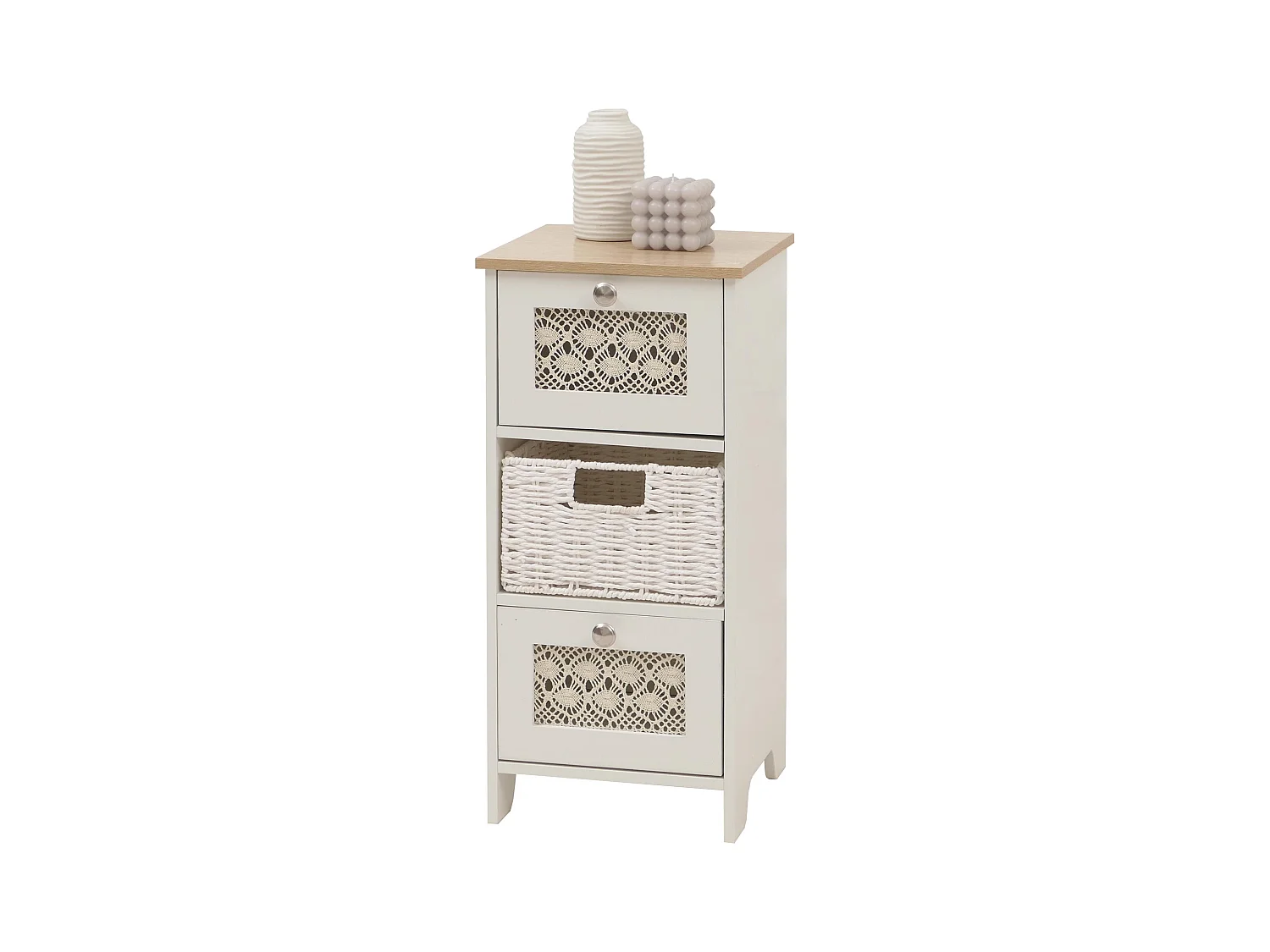 Commode MCW-O75,  blanc naturel