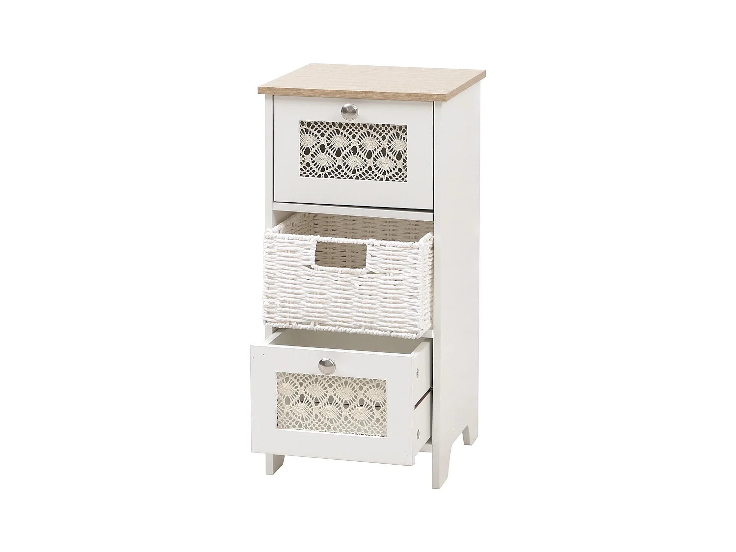 Commode MCW-O75,  blanc naturel