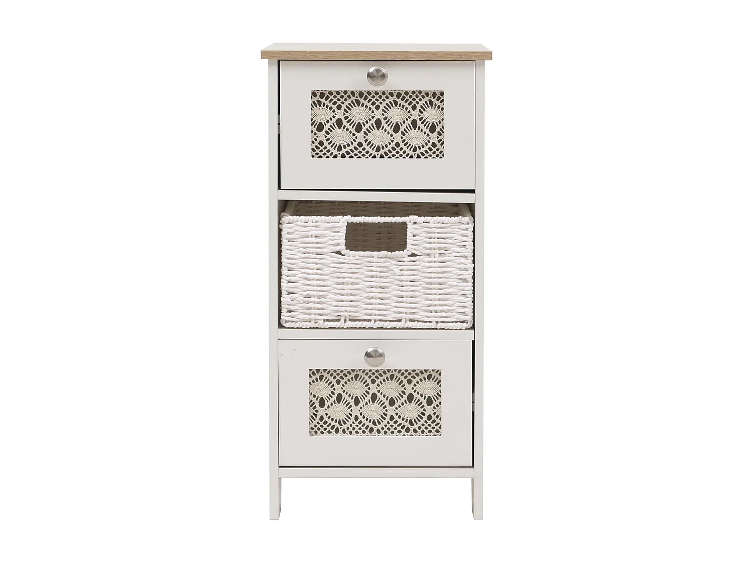 Kommode MCW-O75, Natur-weiß