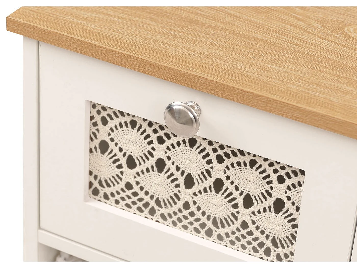 Komoda MCW-O75,  naturalny-biały