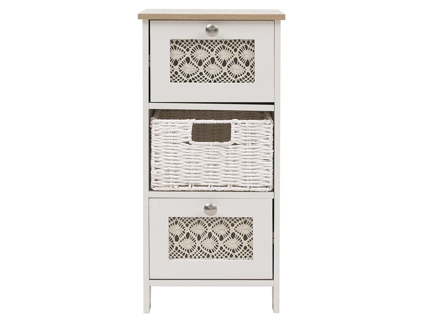 Komoda MCW-O75,  naturalny-biały