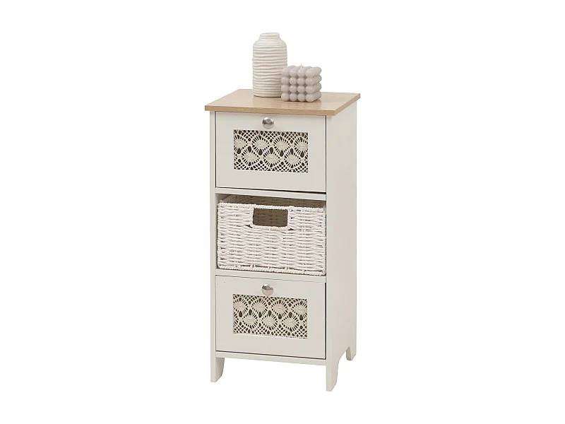 Commode MCW-O75,  blanc naturel