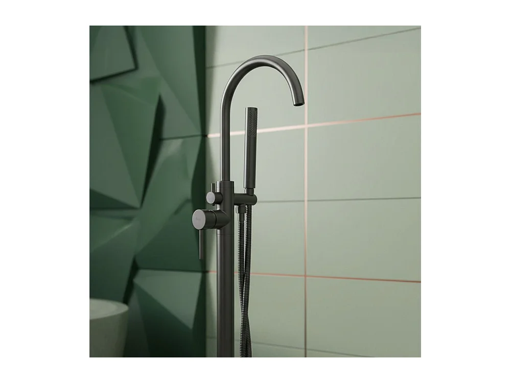 Torneira De Banheira De Chão Rea Lungo Titanium