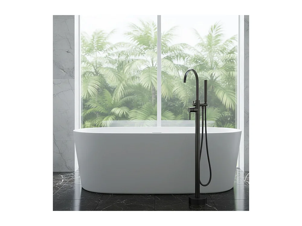 Torneira De Banheira De Chão Rea Lungo Titanium