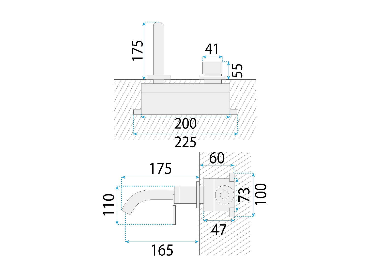 Robinet De Lavabo Rea Argon Brush Copper
