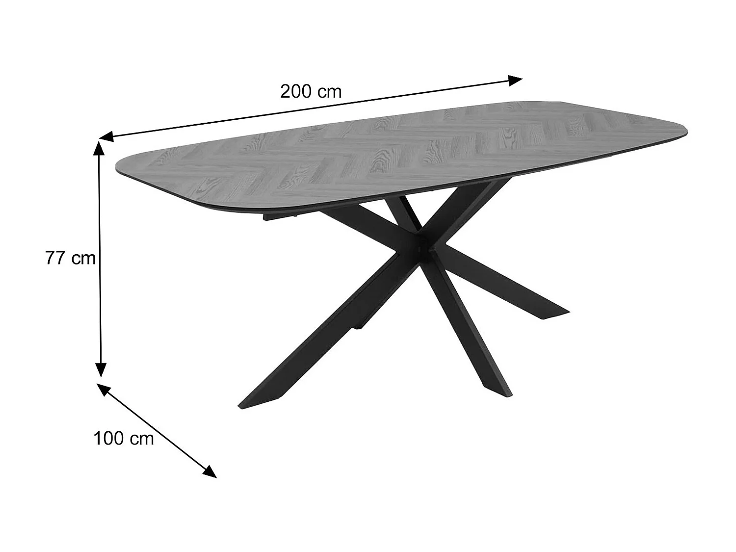Stół do jadalni MCW-O56,  szary wygląd kamienia