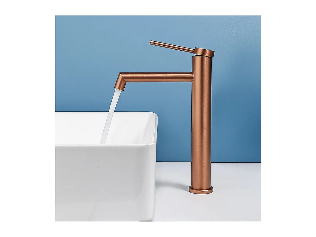 Torneira Para Lavatório Rea Foss High Brush Copper