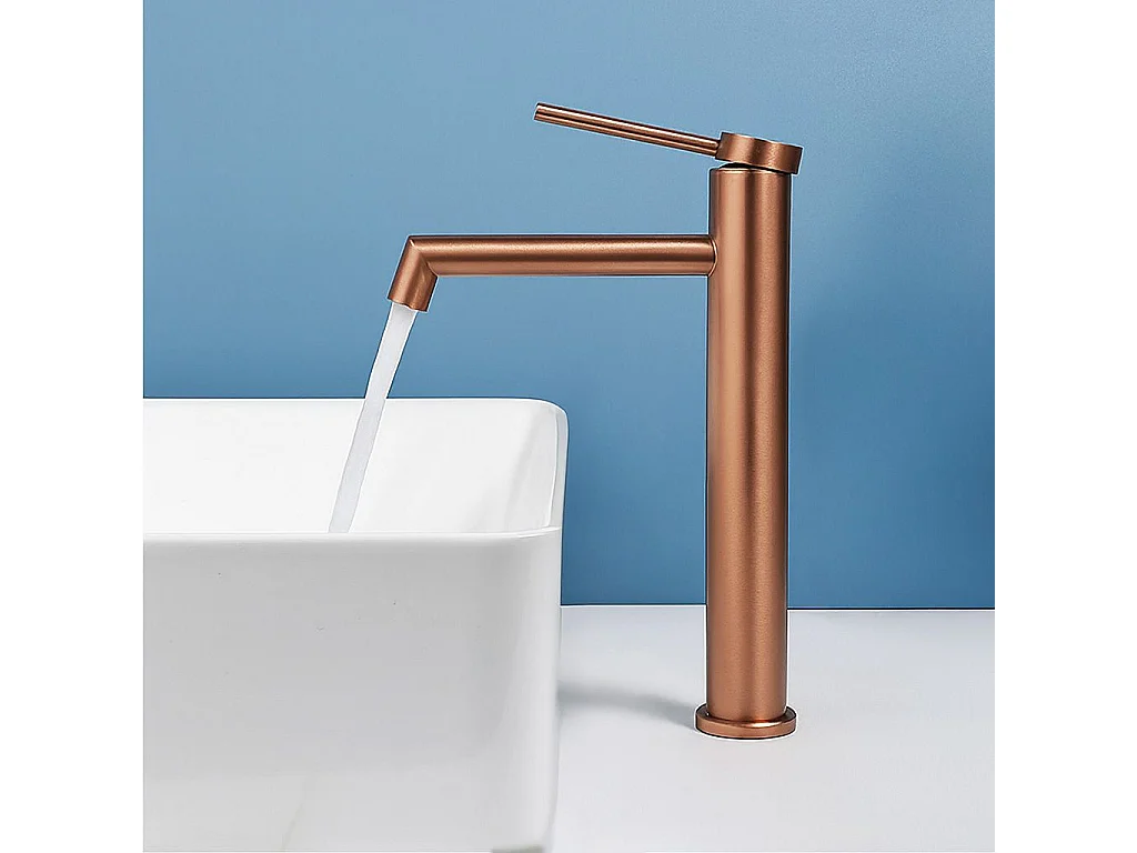 Robinet De Lavabo Rea Foss High Brush Copper