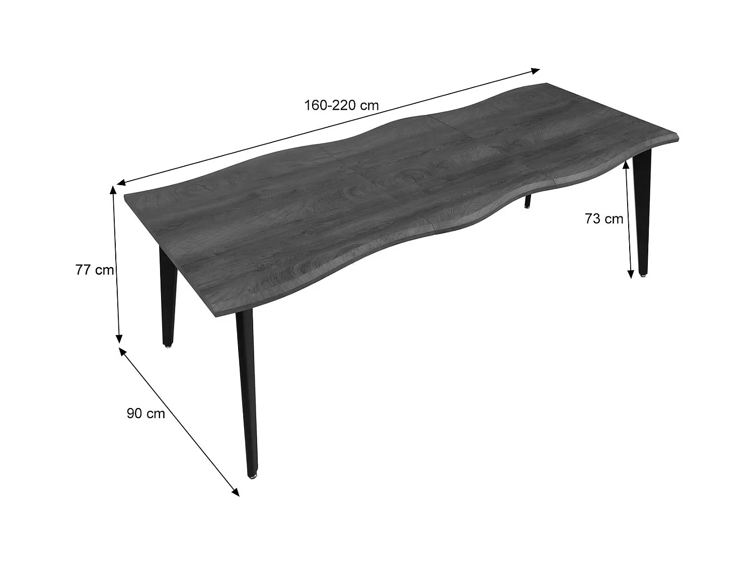 Eettafel MCW-O60,  walnootlook