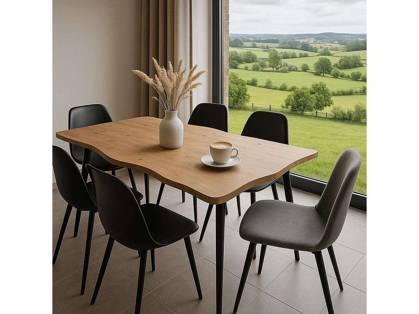 Stół do jadalni MCW-O60,  wygląd orzechowy