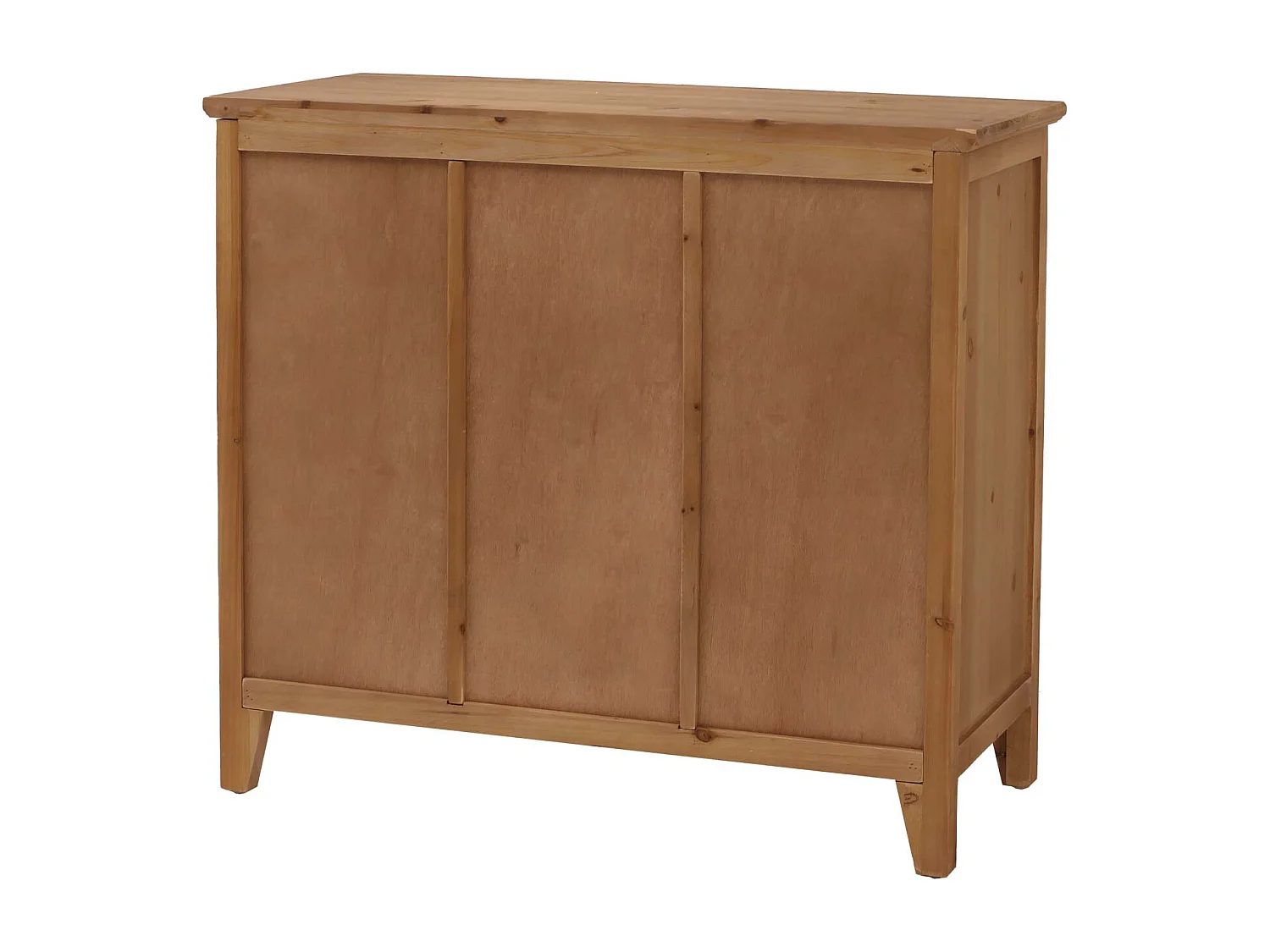 Comò cassettiera MCW-O63, armadio con cassetti, portatarghette persiana vintage shabby 80x91x40 cm ~ telaio naturale