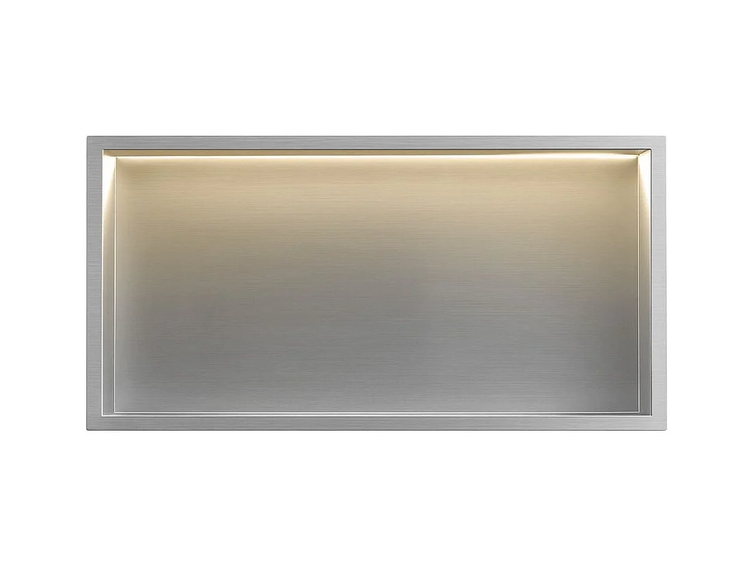 Étagère D'Encastrement Pour Salle De Bains Rea 30X60 Led Brush Steel