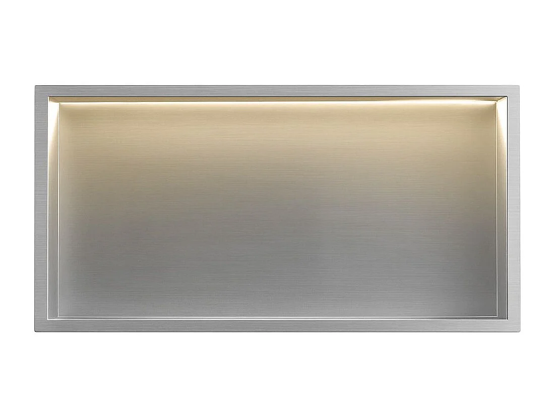 Prateleira De Banheiro Rea 30X60 Led Brush Steel