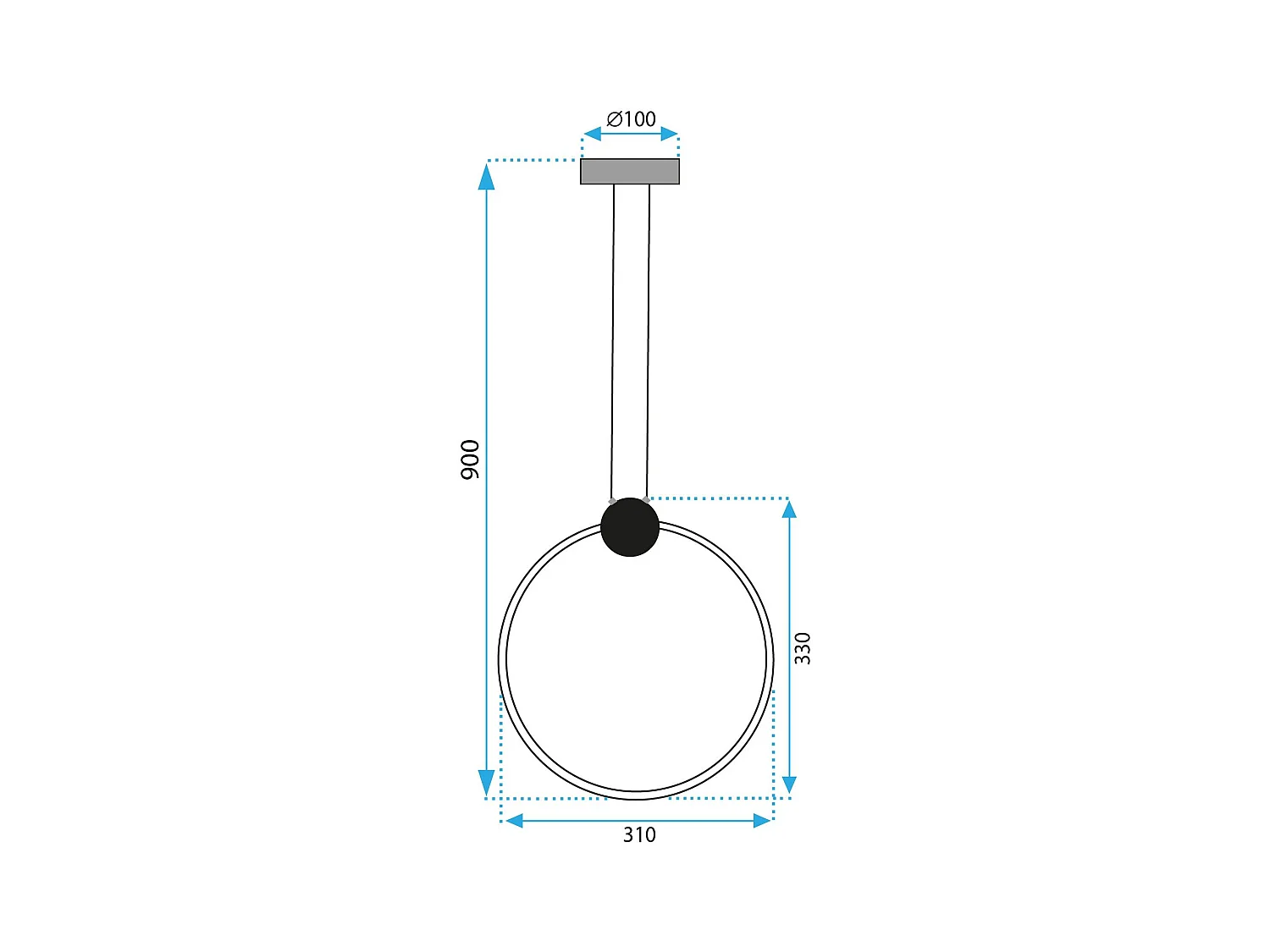 Lampada Rea Led App1394-Cp 30Cm Brush Gold