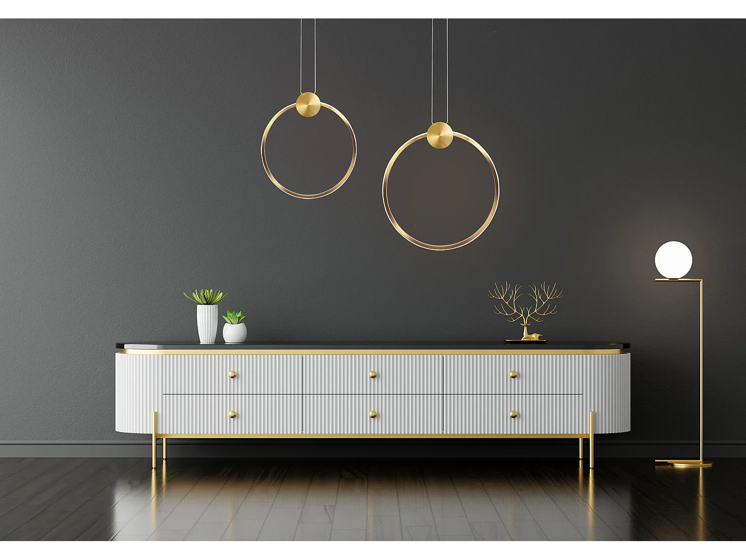 Lampe Suspendue Toolight Led App1394-Cp 30Cm Brush Gold