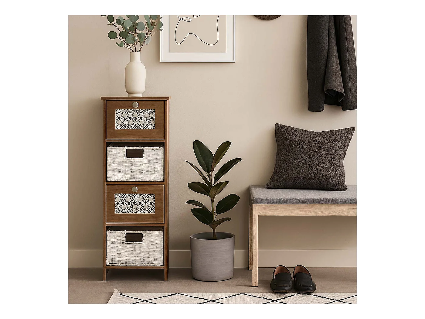 Komoda MCW-O75,  brązowy