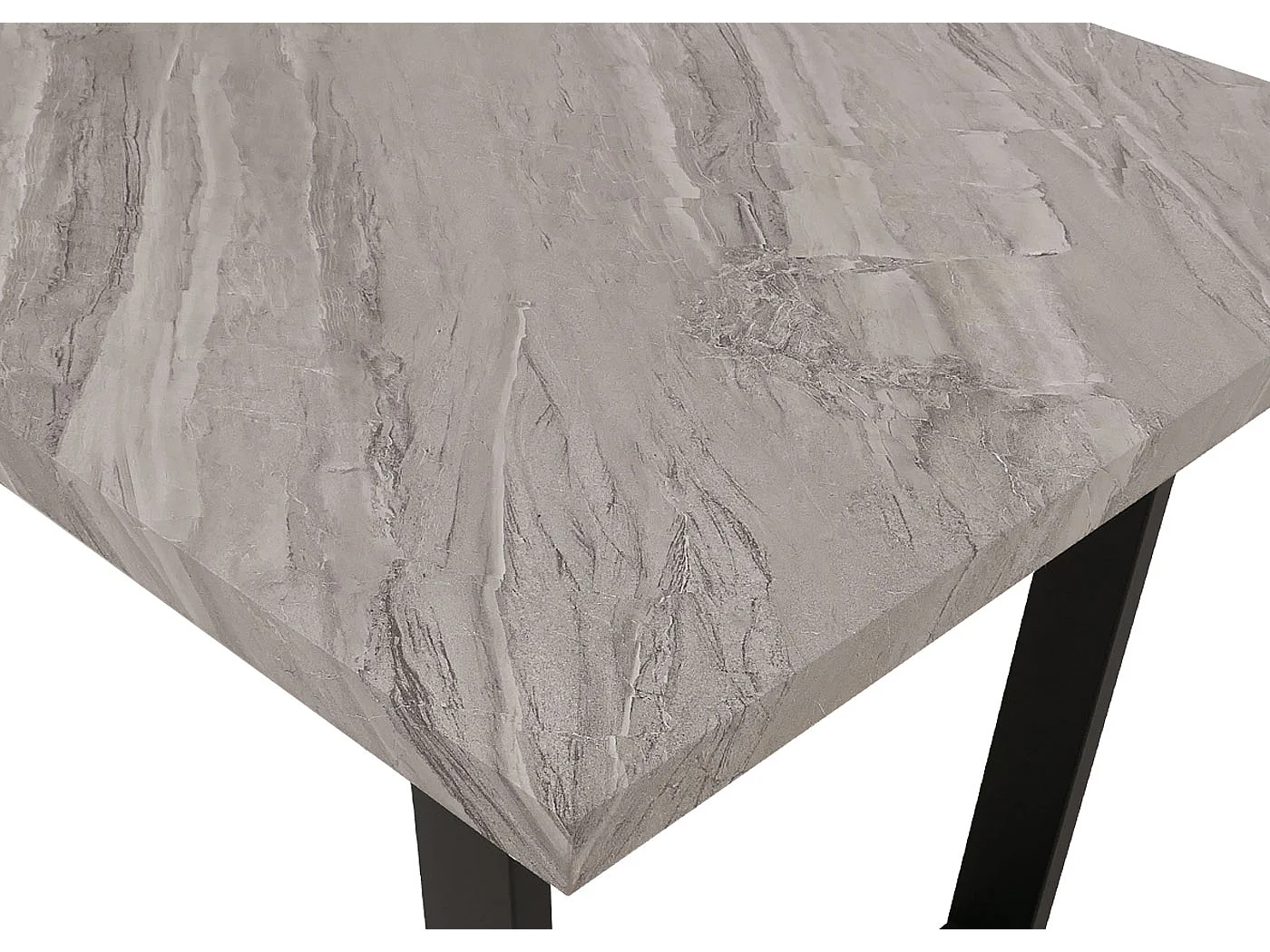 Esszimmertisch MCW-O61, Marmor-Optik grau