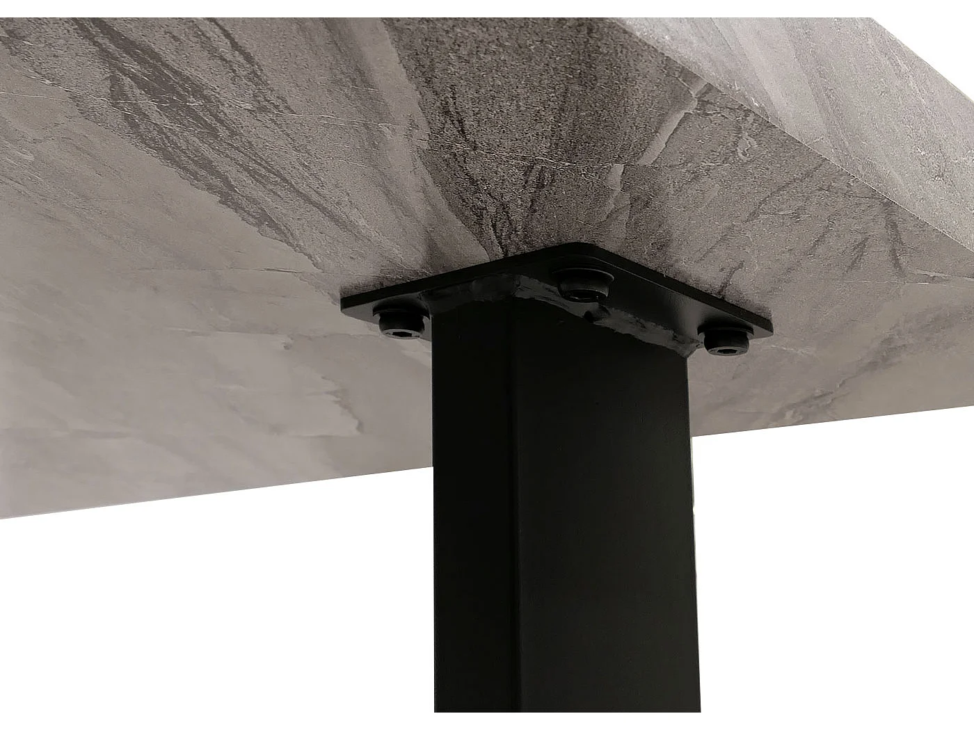 Esszimmertisch MCW-O61, Marmor-Optik grau