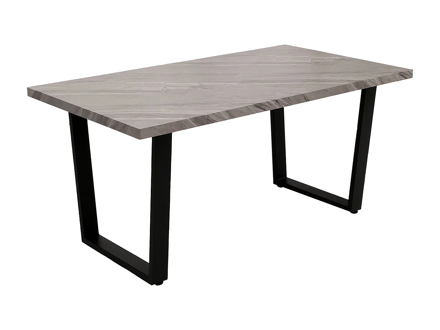 Esszimmertisch MCW-O61, Marmor-Optik grau