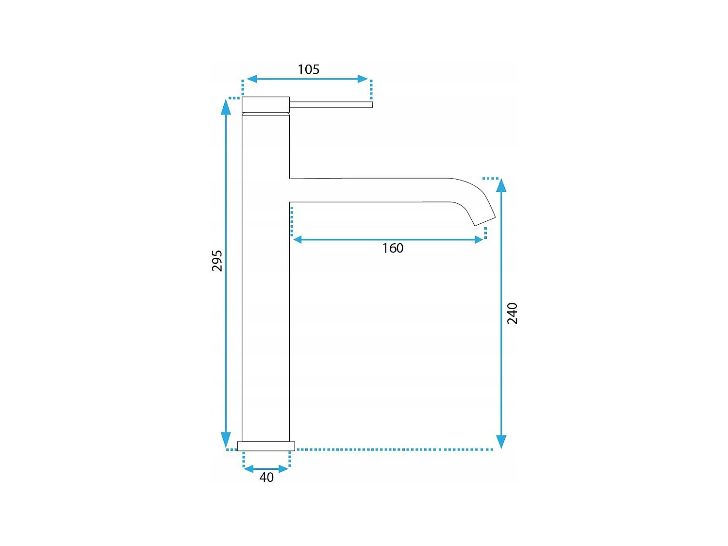 Torneira Para Lavatório Rea Clif High Brush Copper