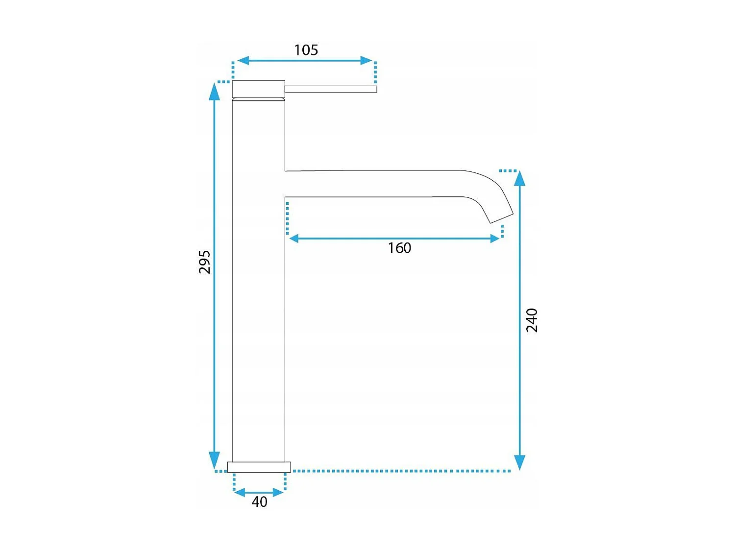 Robinet De Lavabo Rea Clif High Brush Copper