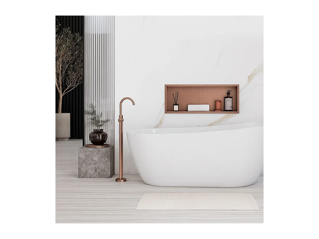 Étagère D'Encastrement Pour Salle De Bains Rea 30X60 Brush Copper