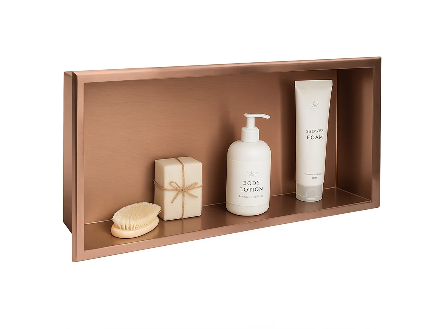 Étagère D'Encastrement Pour Salle De Bains Rea 30X60 Brush Copper