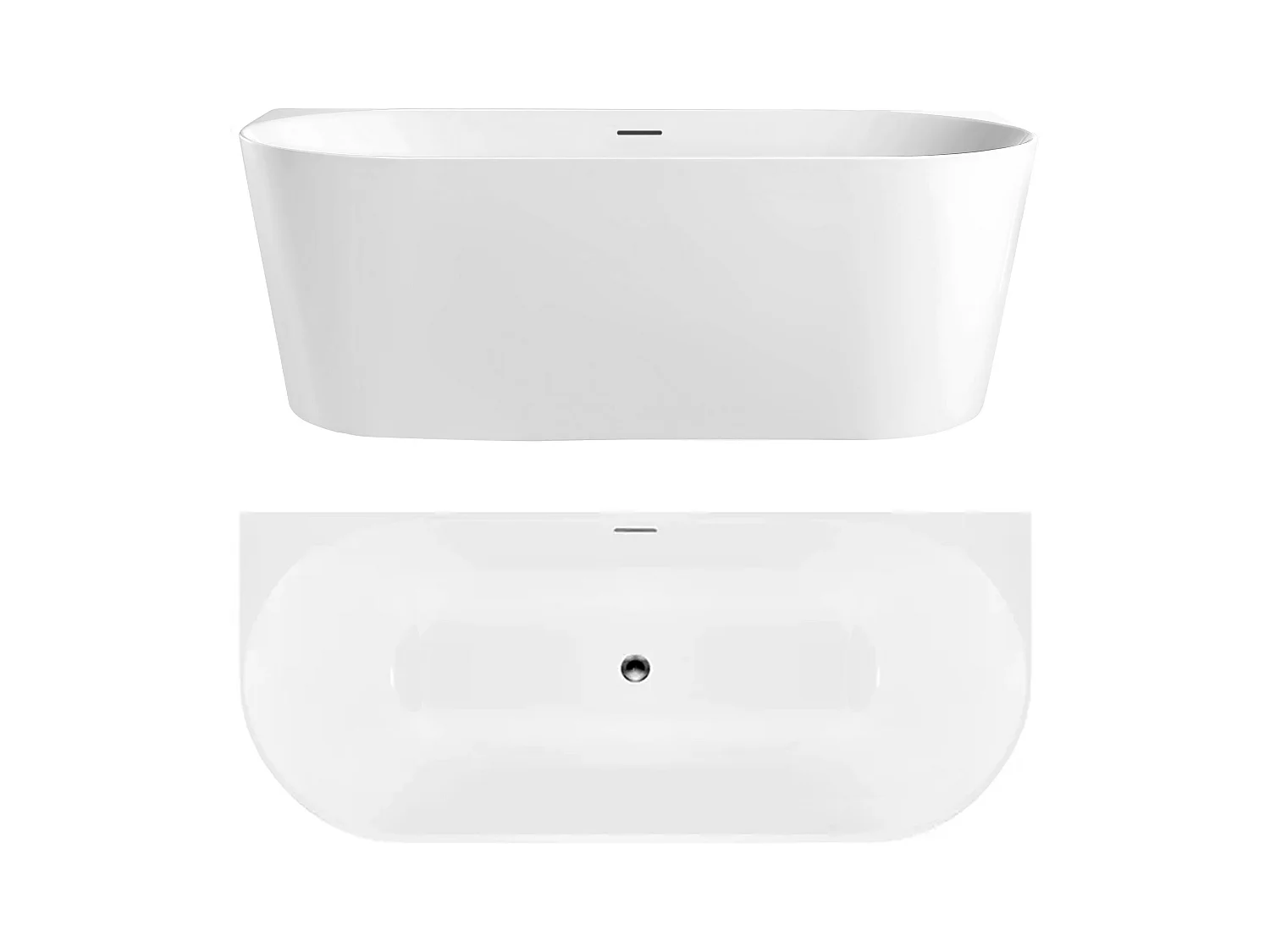 Baignoire Murale Rea Capri Slim 170 White