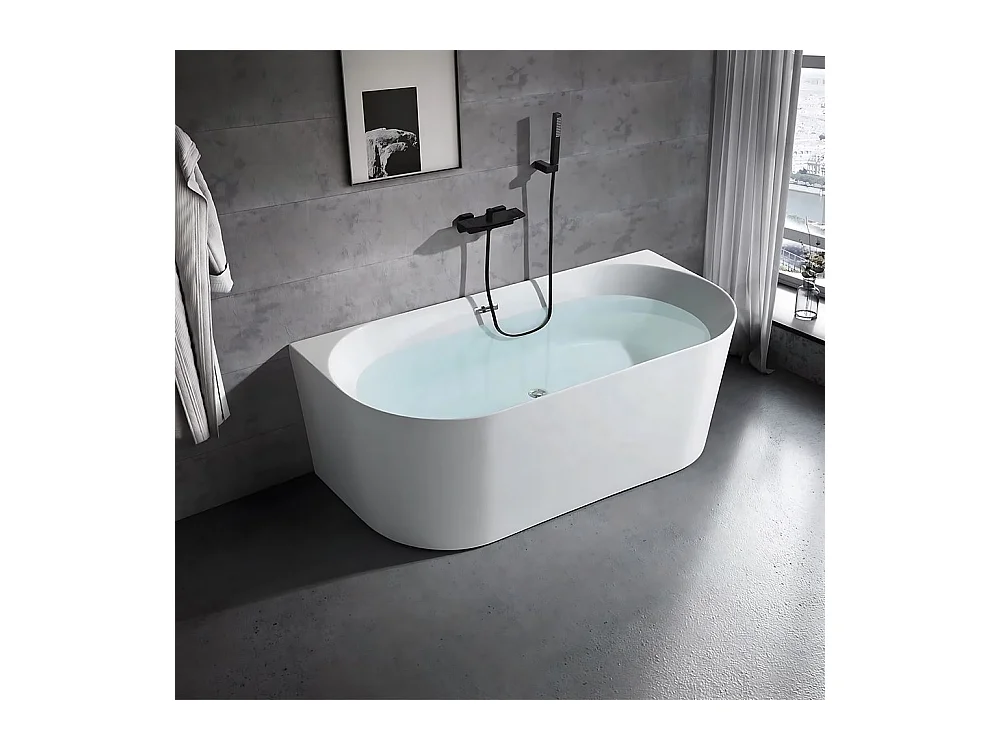 Baignoire Murale Rea Capri Slim 170 White