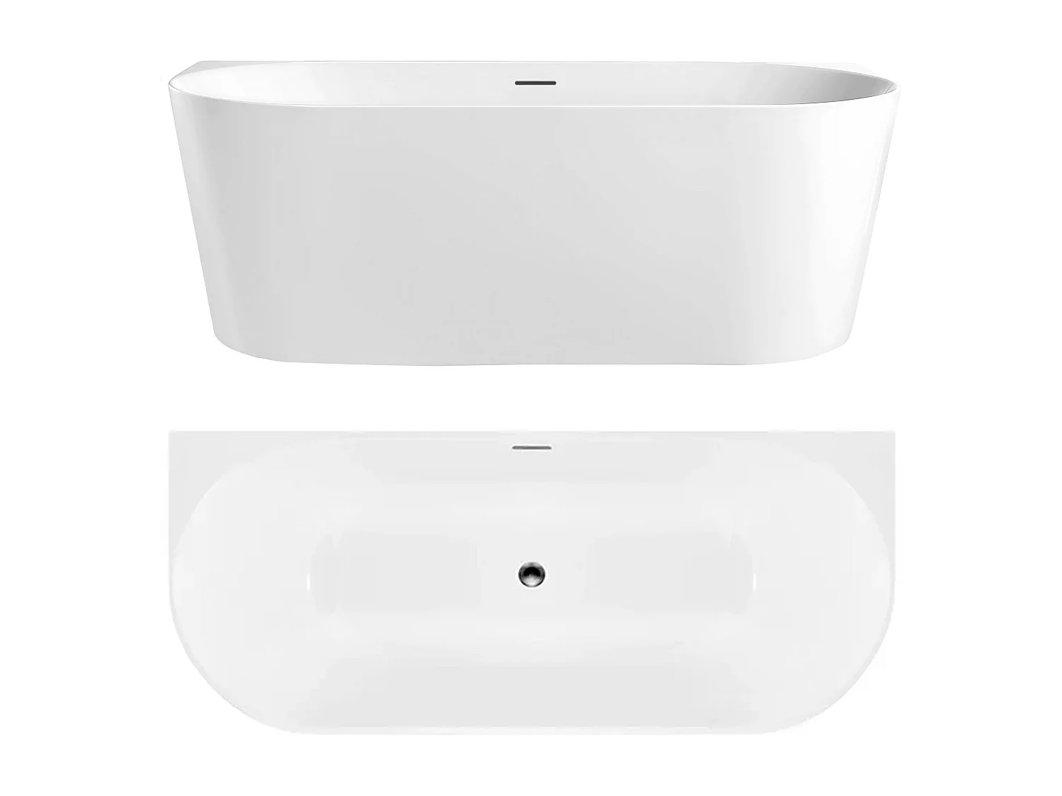 Baignoire Murale Rea Capri Slim 170 White