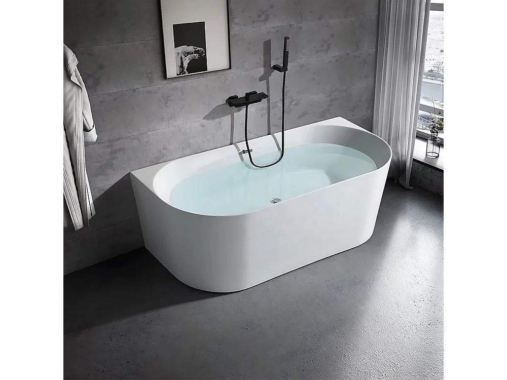 Baignoire Murale Rea Capri Slim 170 White