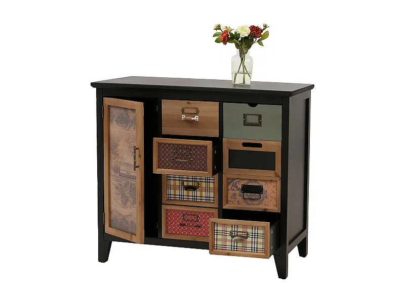 Apothekerskast MCW-O63,  romp zwart