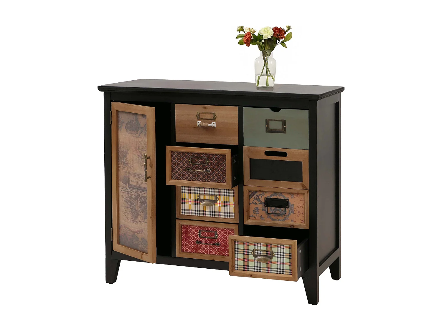 Commode de pharmacien MCW-O63,  Corps noir