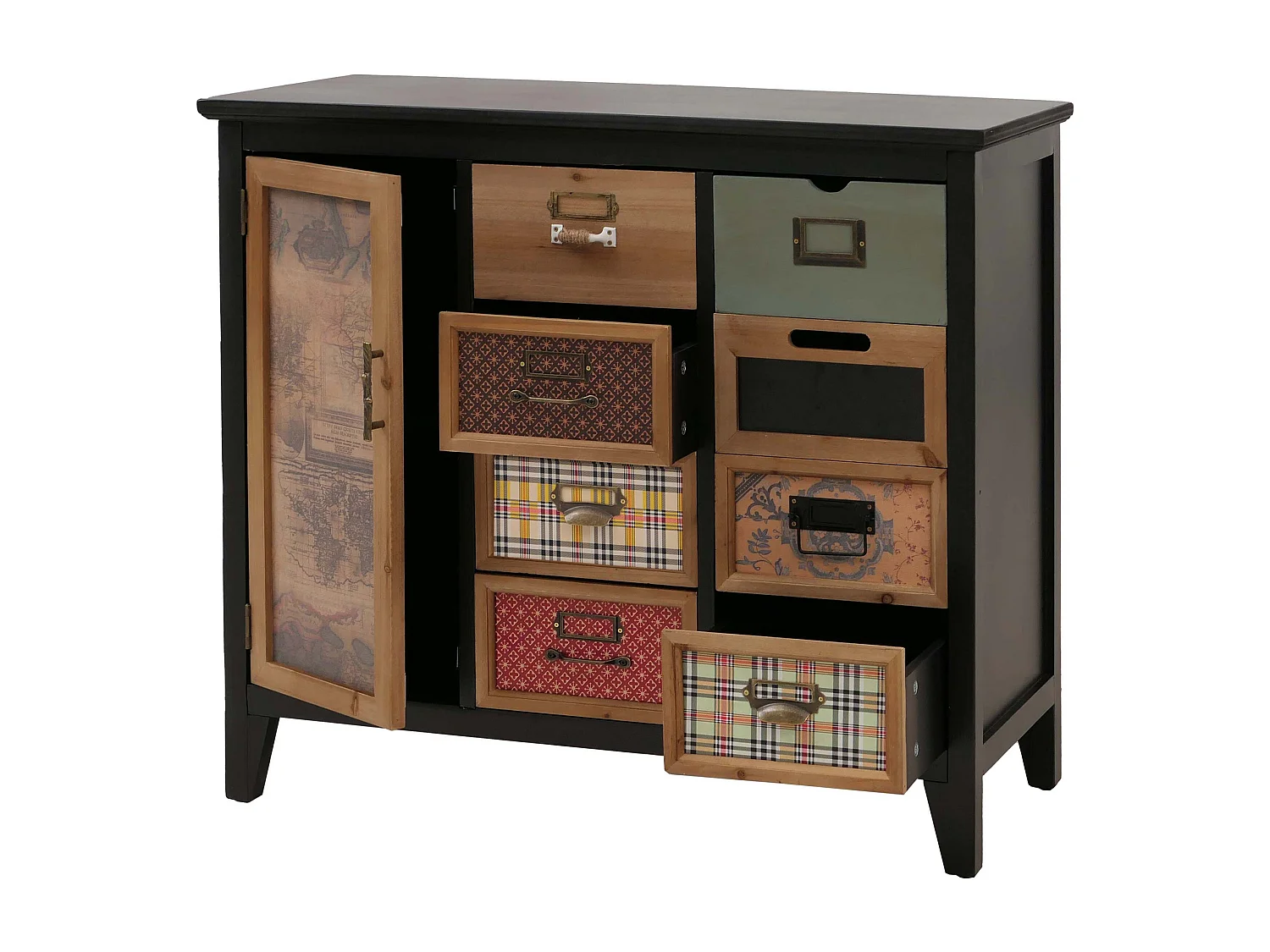 Commode de pharmacien MCW-O63,  Corps noir