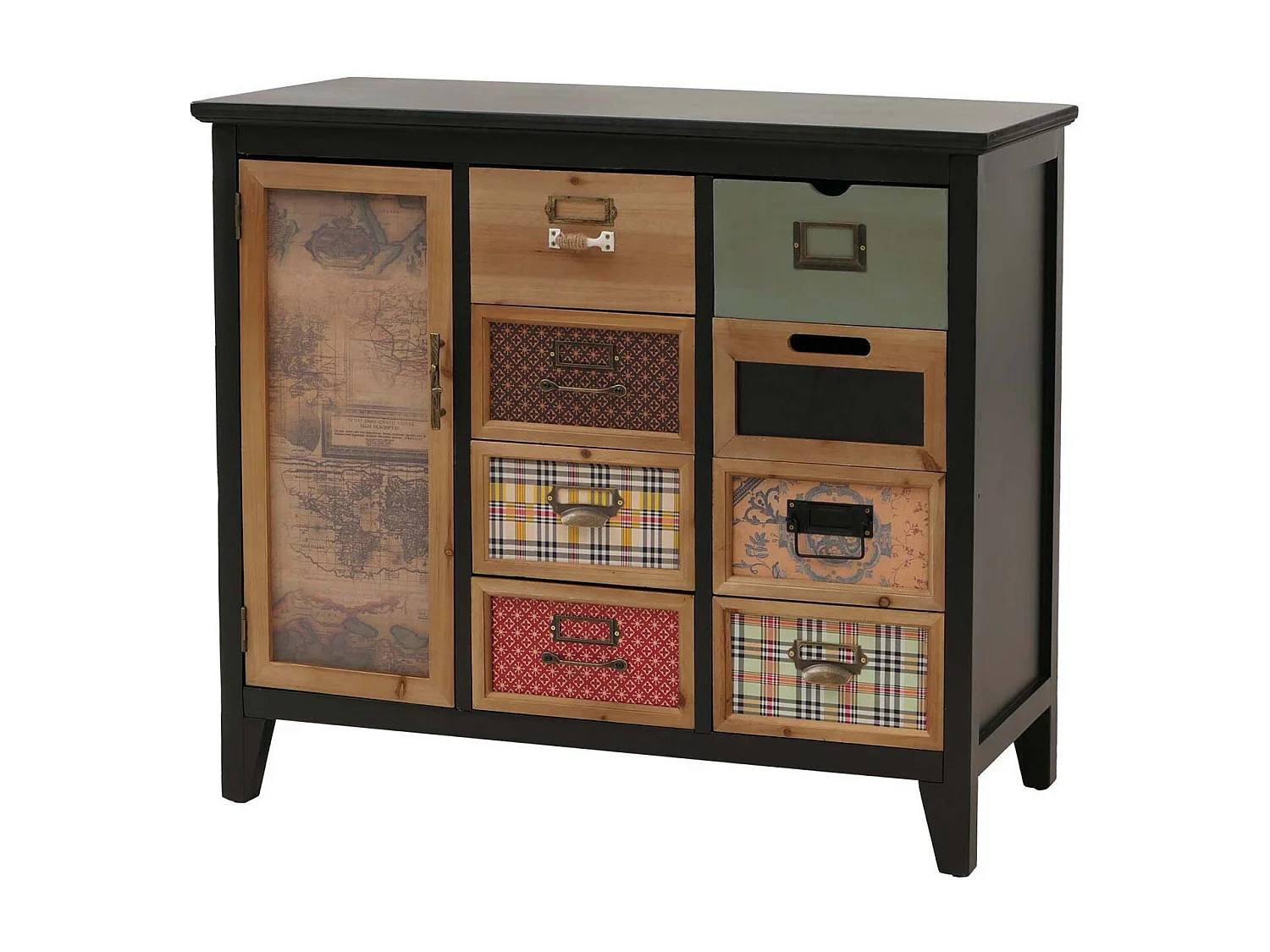 Commode de pharmacien MCW-O63,  Corps noir