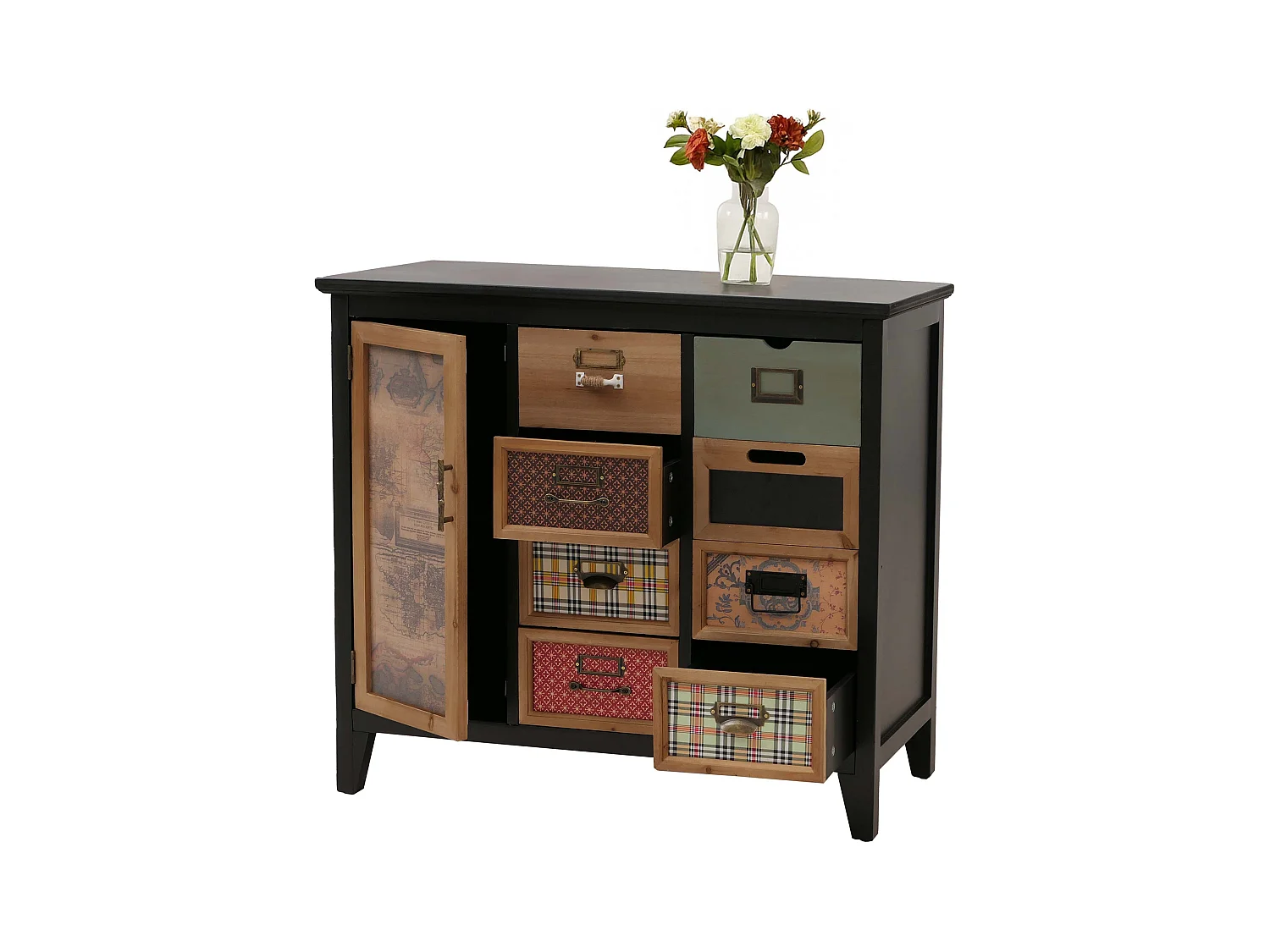 Commode de pharmacien MCW-O63,  Corps noir