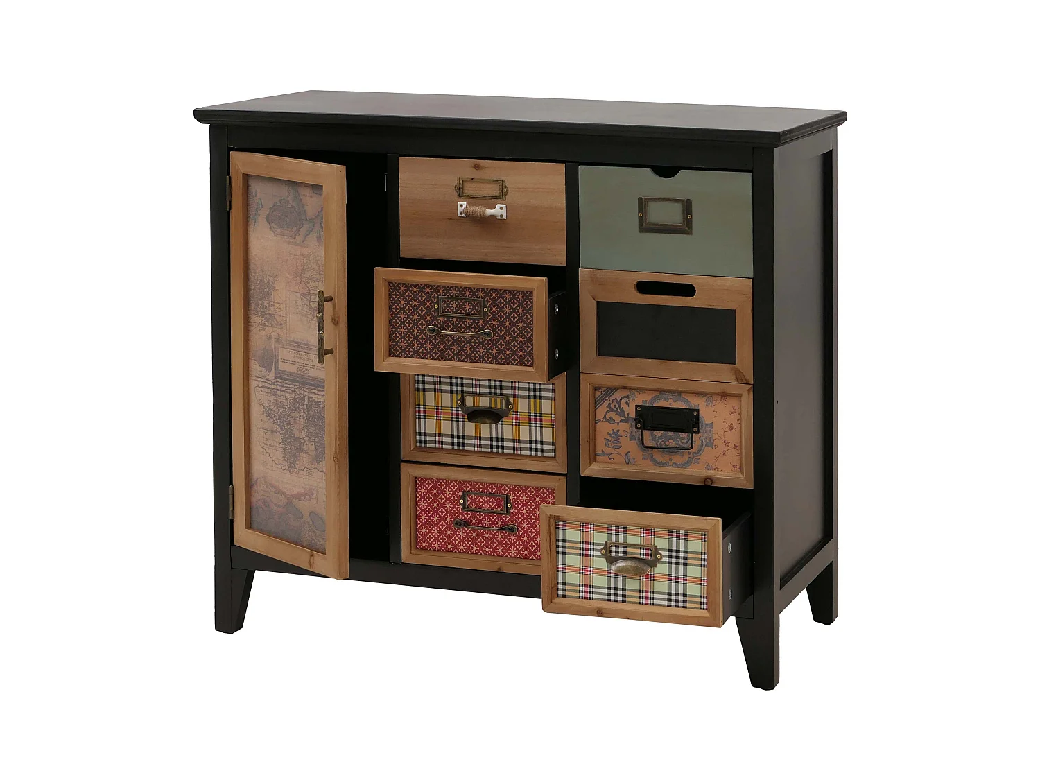 Commode de pharmacien MCW-O63,  Corps noir