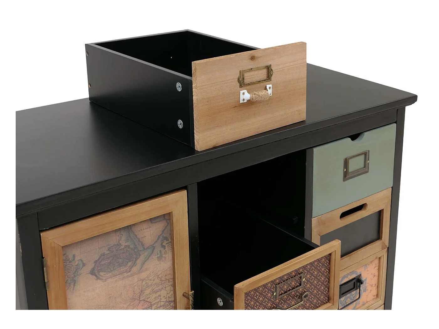 Commode de pharmacien MCW-O63,  Corps noir