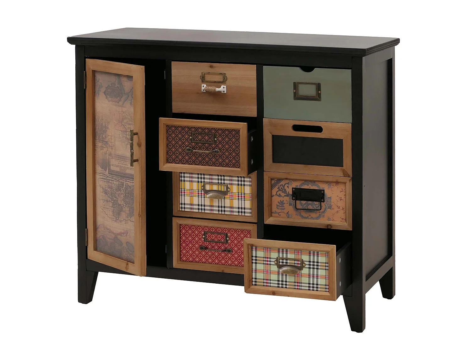 Commode de pharmacien MCW-O63,  Corps noir