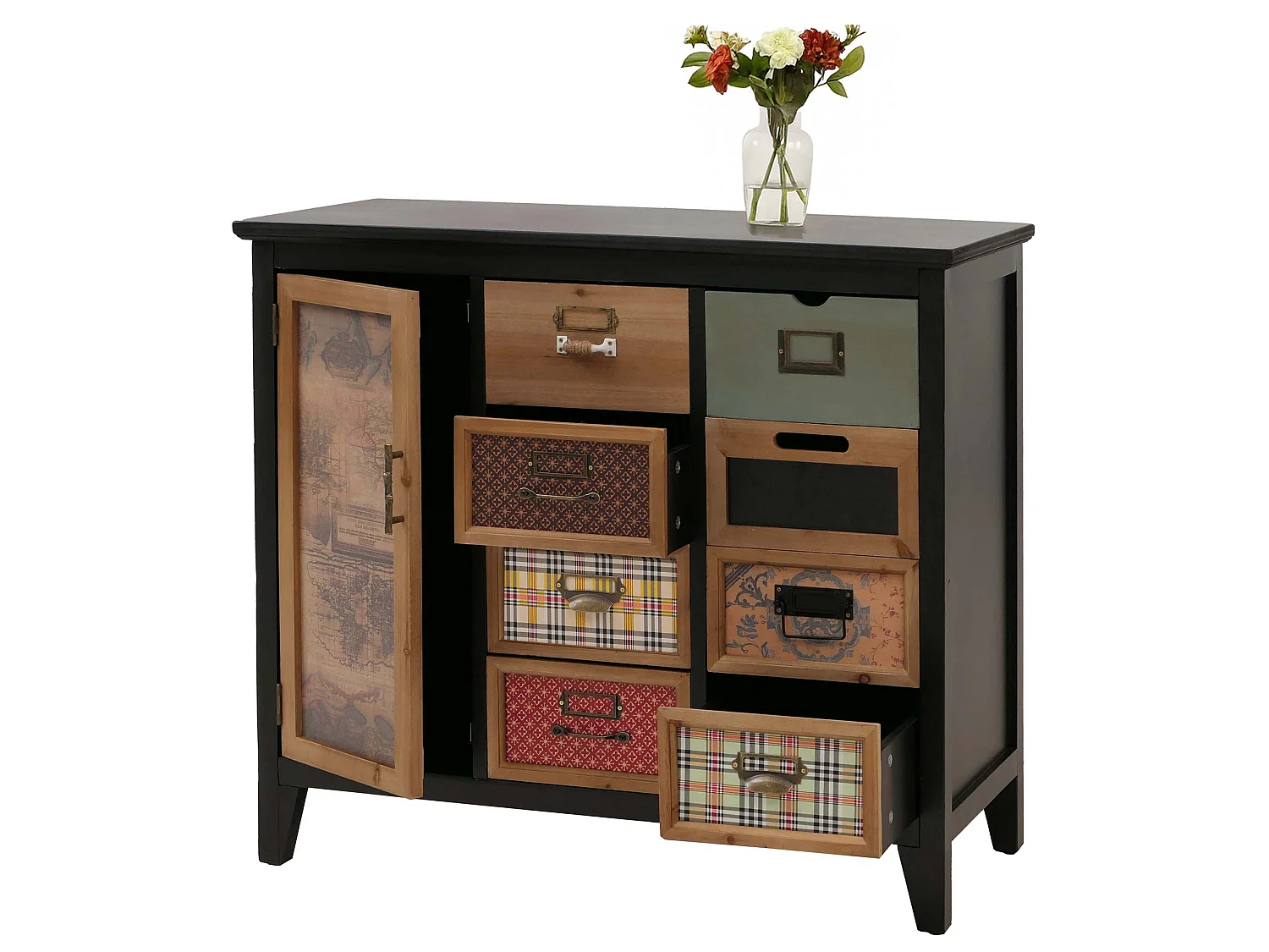 Commode de pharmacien MCW-O63,  Corps noir