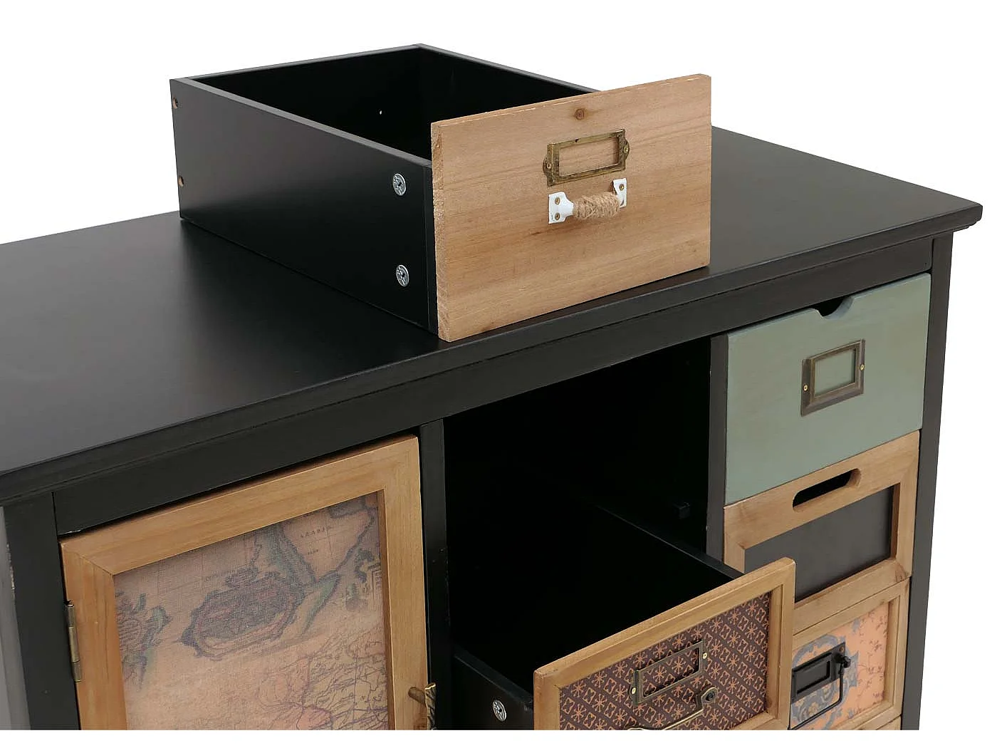 Commode de pharmacien MCW-O63,  Corps noir