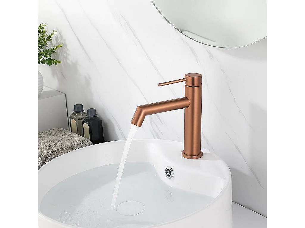 Robinet De Lavabo Rea Foss Low Brush Copper