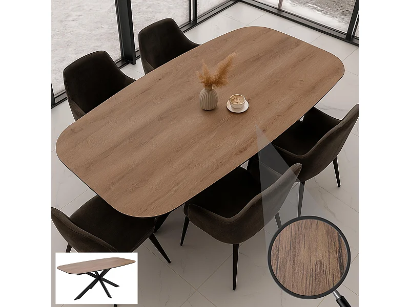 Stół do jadalni MCW-O56,  wygląd orzechowy