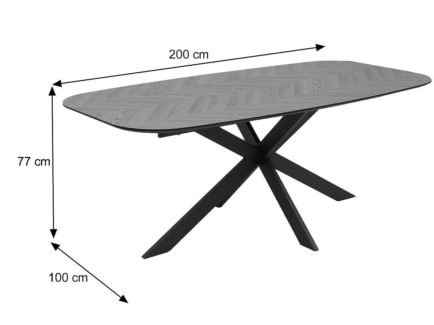 Spisebord MCW-O56,  valnødslook