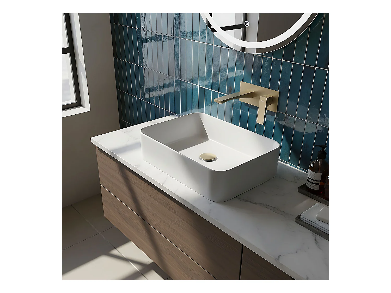 Torneira Oculta Rea Joe Brush Gold