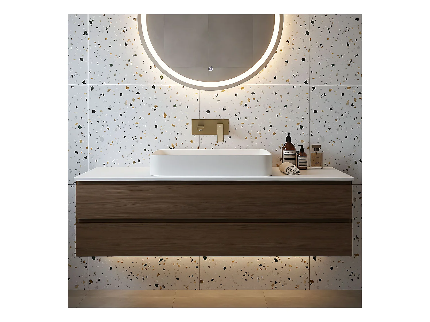 Torneira Oculta Rea Joe Brush Gold