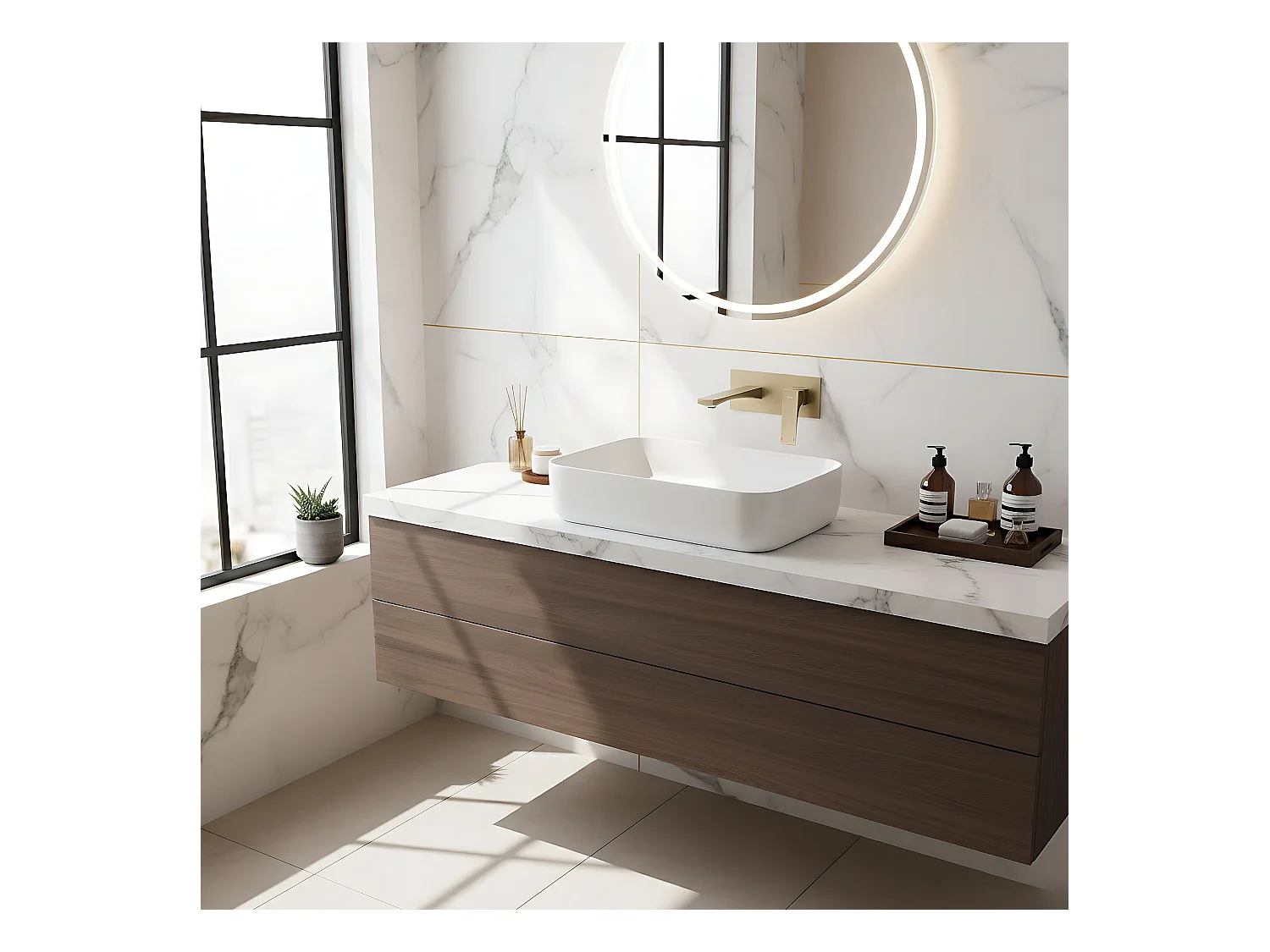 Torneira Oculta Rea Joe Brush Gold