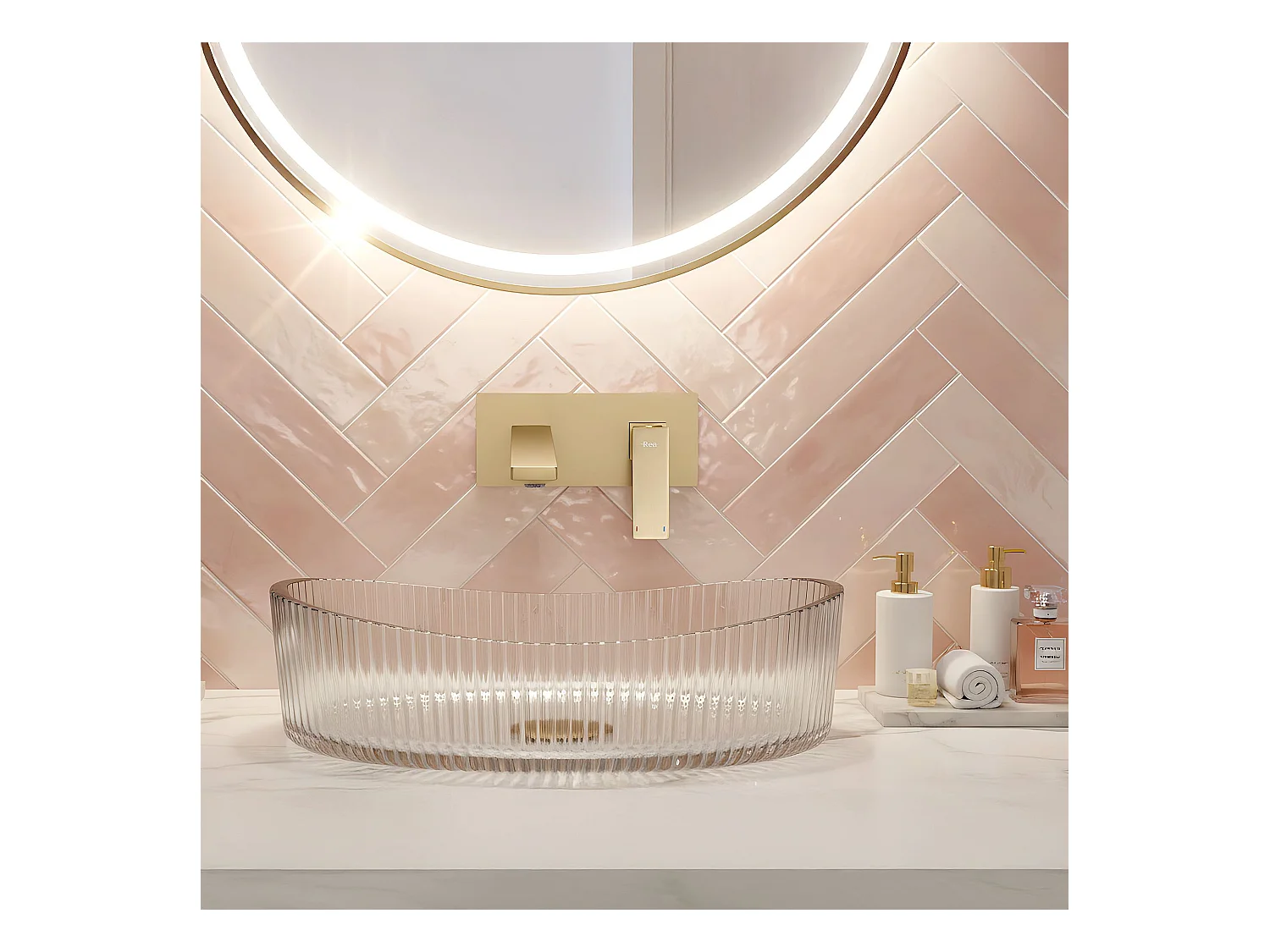 Torneira Oculta Rea Joe Brush Gold