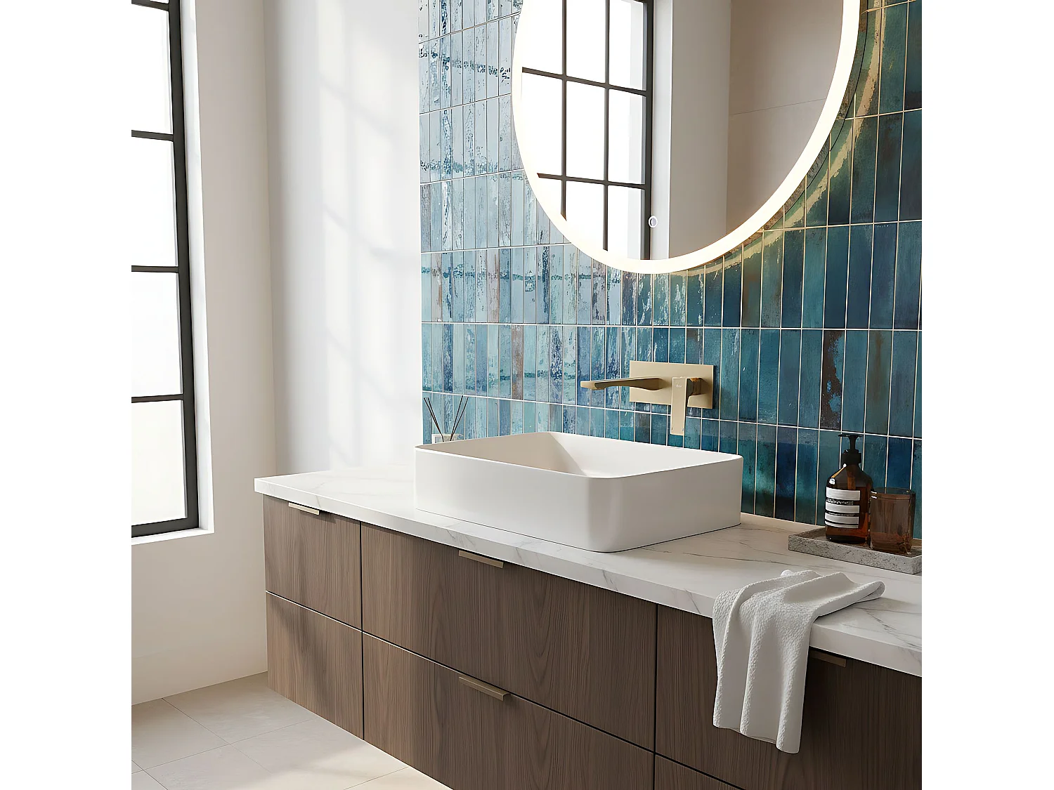 Robinet De Lavabo Encastré Rea Joe Brush Gold