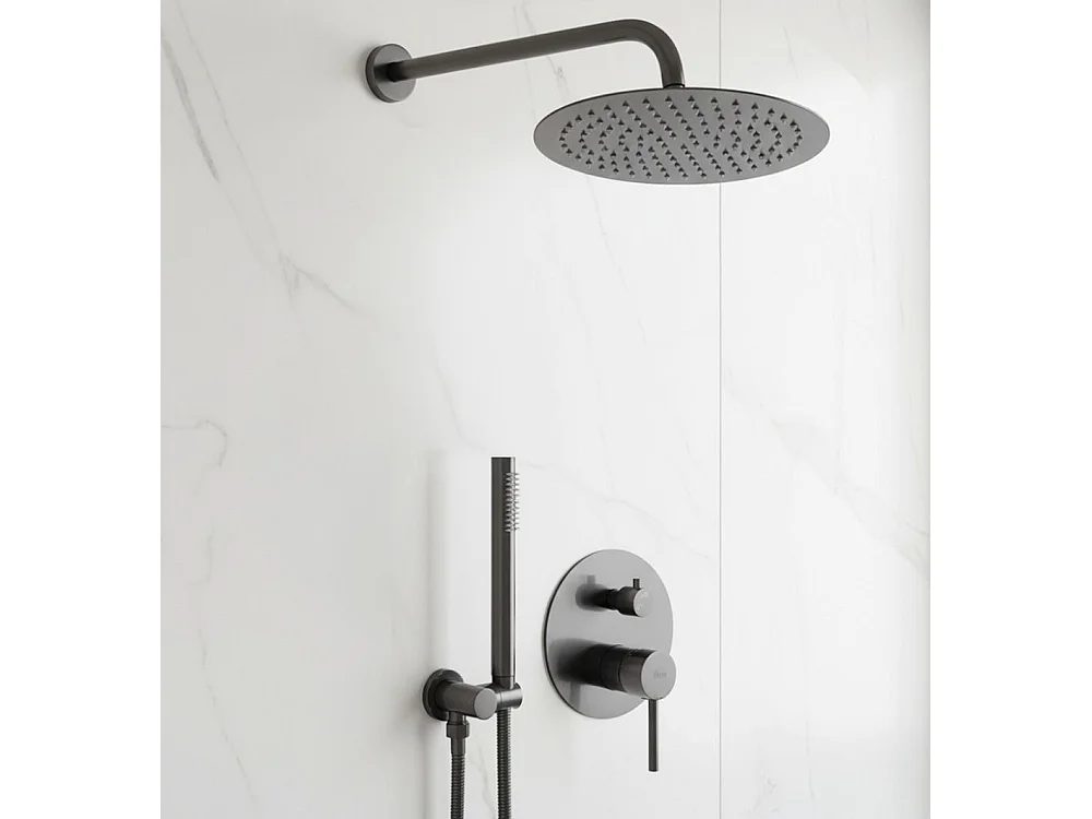 Set Doccia Da Incasso Rea Lungo +Box Titanium